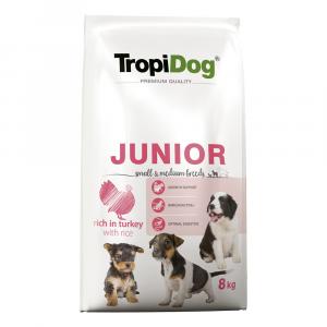 Tropidog Premium Junior Small & Medium, indyk i ryż - 2 x 8 kg