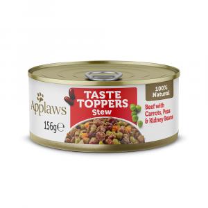 4 + 2 gratis! Applaws Taste Toppers, karma mokra dla psa, 6 x 156 g - Gulasz, wołowina