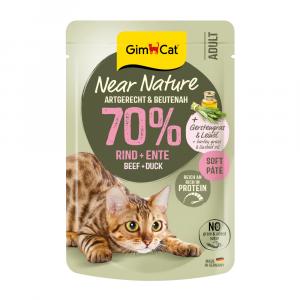 GimCat Near Nature, 16 x 85 g - Wołowina i kaczka