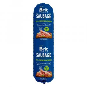 Brit Premium Sausage, 12 x 800 g - Kurczak z dziczyzną