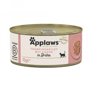 30% taniej! Applaws, karma mokra, 18 x 70 g - W bulionie, filet z tuńczyka i łosoś