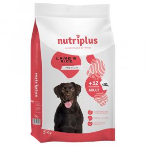 Podwójne zoopunkty! Nutriplus, karma sucha, 3 kg / 15 kg - Adult Dog, jagnięcina, 3 kg
