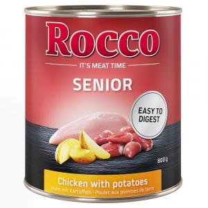 Rocco Senior, 6 x 800 g - Kurczak z ziemniakami