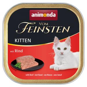 10 + 2 gratis! Animonda vom Feinsten Kitten, 12 x 100 g - Z wołowiną