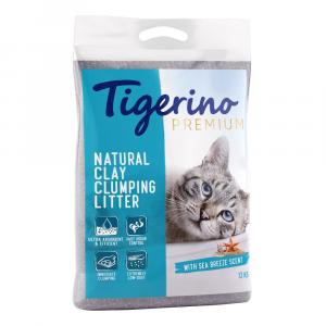 15% taniej! Tigerino Premium, żwirek dla kota, 2 x 12 kg - Zapach bryzy morskiej