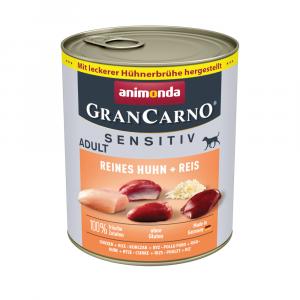 Megapakiet animonda GranCarno Adult Sensitive, 24 x 800 g - Kurczak i ryż