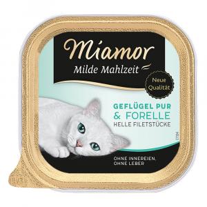 Miamor Milde Mahlzeit, 6 x 100 g - Drób z pstrągiem