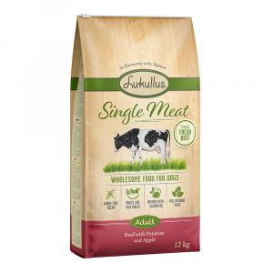 10 + 2 kg gratis! Lukullus, karma sucha (bez zbóż), 12 kg - Single Meat, wołowina