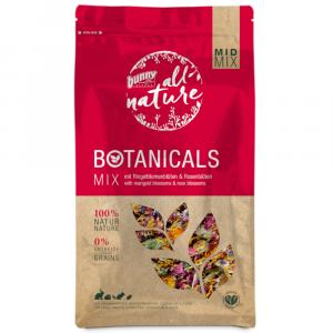 Bunny All Nature Botanicals Mid Mix, kwiaty nagietka i płatki róży - 3 x 130 g
