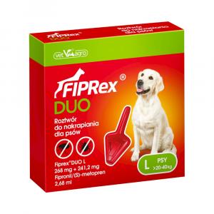 Fiprex DUO Spot-on dla psów - L: 20-40 kg (1 pipeta x 2,68 ml)