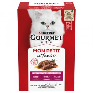 Pakiet mieszany Gourmet Mon Petit, w sosie, 6 x 50 g - Wołowina, cielęcina, jagnięcina