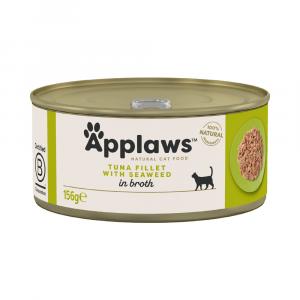 5 + 1 gratis! Applaws w bulionie, karma dla kota, 6 x 156 g - Filet z tuńczyka z wodorostami