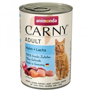 Megapakiet animonda Carny Adult, 24 x 400 g - Kurczak z łososiem