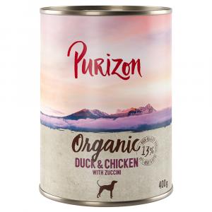 Korzystny pakiet Purizon Organic, 24 x 400 g - Bioaczka i biokurczak z biocukinią