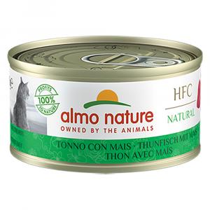 Almo Nature HFC Natural, 6 x 70 g - Tuńczyk z kukurydzą