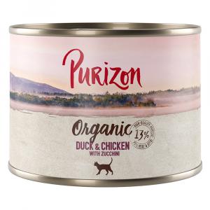 Korzystny pakiet Purizon Organic, 12 x 200 g - Biokaczka i biokurczak z biocukinią
