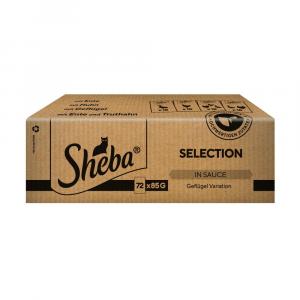 Megapakiet Sheba w saszetkach, 144 x 85 g - Wybór drobiowy w sosie