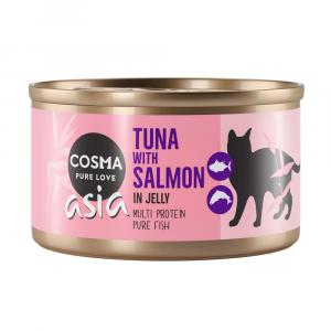 Megapakiet Cosma Asia, w galarecie, 24 x 85 g - Tuńczyk z łososiem
