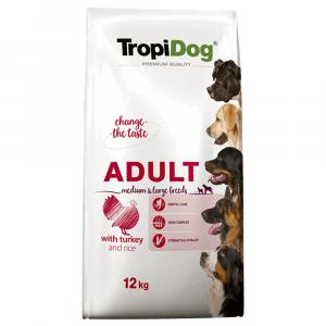 Tropidog Premium Adult Medium/Large, Indyk i ryż - 12 kg