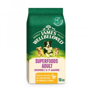 James Wellbeloved Superfoods Adult Dog Hypoallergenic Indyk z jarmużem i komosą ryżową - 10 kg