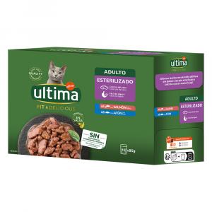 Ultima Cat Fit & Delicious, 12 x 85 g - Łosoś i tuńczyk