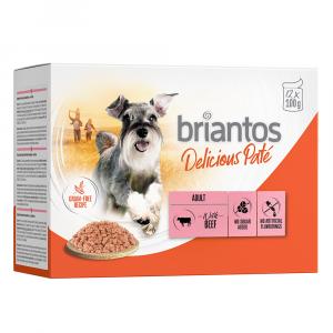 40 + 8 gratis! Briantos Delicious Paté, karma mokra dla psa, 48 x 100 g - Wołowina