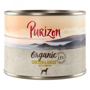 Purizon Organic, 6 x 200 g - Biokurczak i biogęś z biodynią