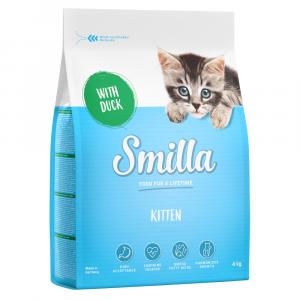 7 + 1 kg gratis! Smilla, karma sucha dla kota, 2 x 4 kg - Kitten, kaczka