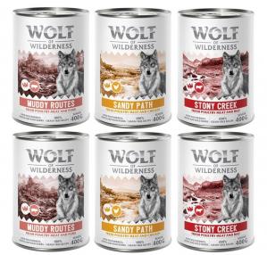 5 + 1 gratis! Wolf of Wilderness, 6 x 400 g - Senior “Expedition”, Pakiet mieszany