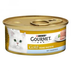 Korzystny pakiet Gourmet Gold Feine Pastete, 24 x 85 g - Pakiet mieszany mięsno-rybny 1 (kurczak, tuńczyk)