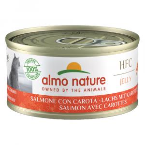 Megapakiet Almo Nature HFC Natural, 24 x 70 g - Łosoś i marchewka w galarecie