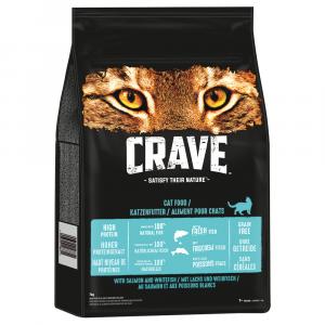 Crave Adult karma sucha dla kota, łosoś i biała ryba - 2 x 7 kg