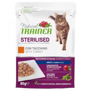 Natural Trainer Adult Sterilised - Indyk, 12 x 85 g