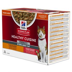 Hill's Science Plan Adult Healthy Cuisine Sterilised, kurczak/łosoś - 24 x 80 g