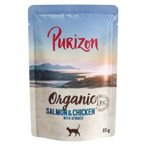 Purizon Organic, 6 x 85 g - Biołosoś z biokurczakiem oraz bioszpinakiem