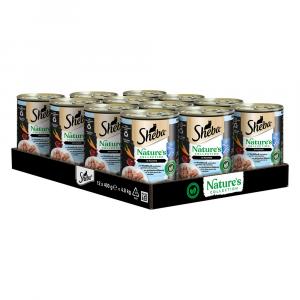 Sheba Nature's Collection, 12 x 400 g - Biała ryba z wątróbką oraz marchewką w pasztecie