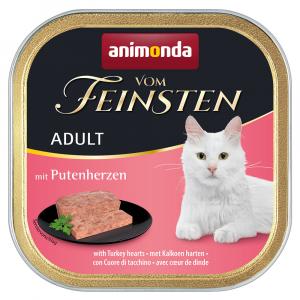 10% taniej! animonda vom Feinsten Adult, mokra karma, 64 x 100 g - Serca indycze