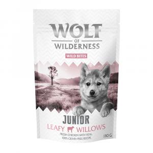 Wolf of Wilderness Snack – Wild Bites Junior, 180 g - Leafy Willows - cielęcina i kurczak