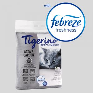 Tigerino Performance Active Carbon żwirek dla kotów – Ambi Pur zapach świeżego prania - 12 kg
