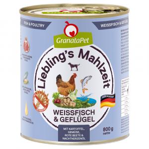 Pakiet GranataPet Liebling's Mahlzeit, 12 x 800 g - Białoryb i drób