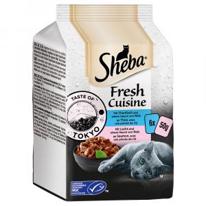 Pakiet Sheba Fresh Cuisine Taste of Tokyo (MSC), 12 x 50 g - Tuńczyk i łosoś