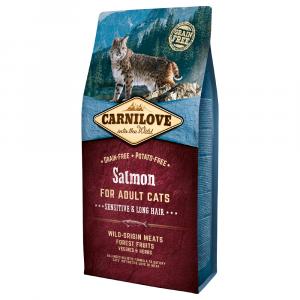 Carnilove Salmon for Adult Cats Sensitive and Long hair - 6 kg