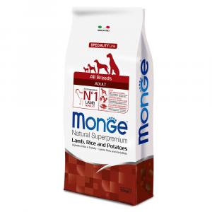 Monge Superpremium All Breeds Adult Krokiety dla psów z jagnięciną, ryżem i ziemniakami - 2 x 12 kg