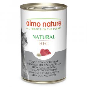 5 + 1 gratis! Almo Nature HFC, mokra karma, 6 x 140 g - Tuńczyk z młodymi sardynkami