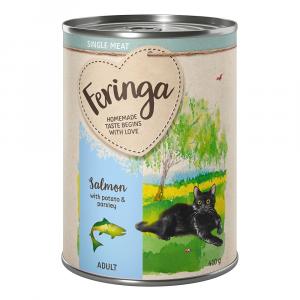 9 + 3 gratis! Feringa Single Meat Menu, 12 x 410 g - Łosoś z ziemniakiem i pietruszką