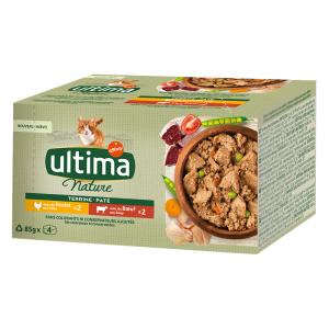 Ultima Nature Paté dla kota, 40 x 85 g - Kurczak i wołowina