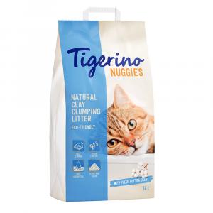 15% taniej! Tigerino, żwirek dla kota, różne rodzaje - Nuggies - zapach kwiatów bawełny, 2 x 14 l