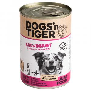 Dogs'n Tiger Adult, 6 x 400 g - Jagnięcina i pasternak