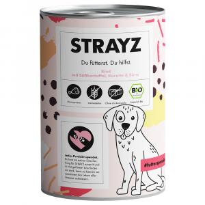 STRAYZ BIO, 6 x 400 g - Biowołowina z biobatatami, biomarchewką i biogruszką