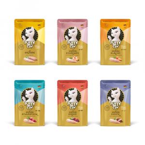 Pakiet mieszany Kitty Cat Filet in Paté, 6 x 85 g - Pakiet mieszany z kurczakiem (6 smaków)